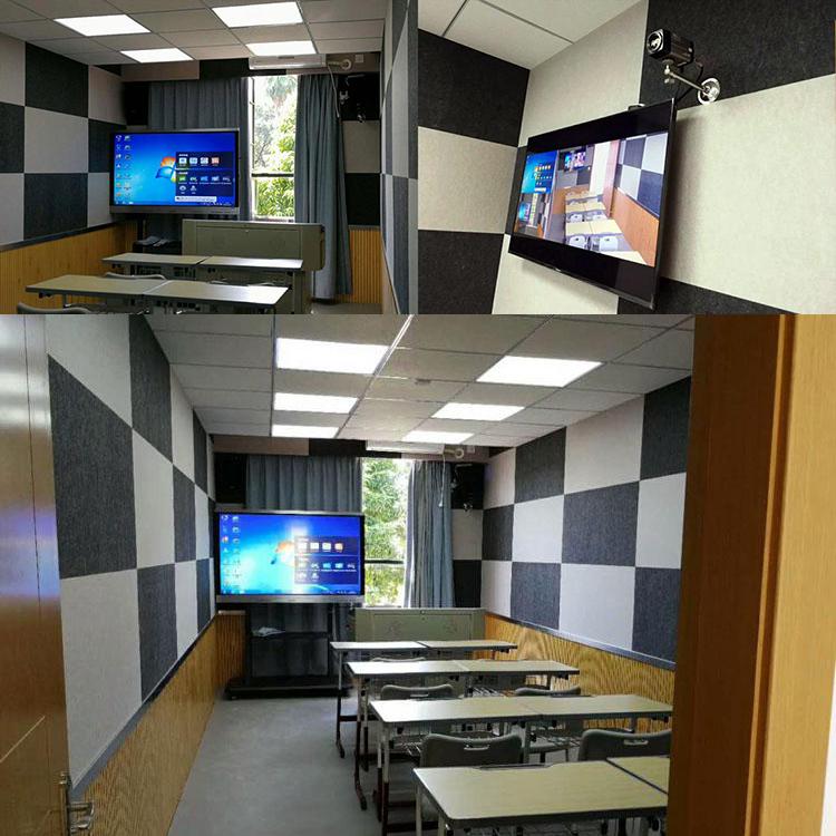 湖南岳阳学校教室聚酯纤维吸音板声学工程