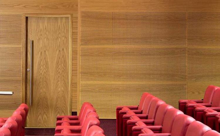 江西新余演讲厅木质穿孔吸音板声学工程