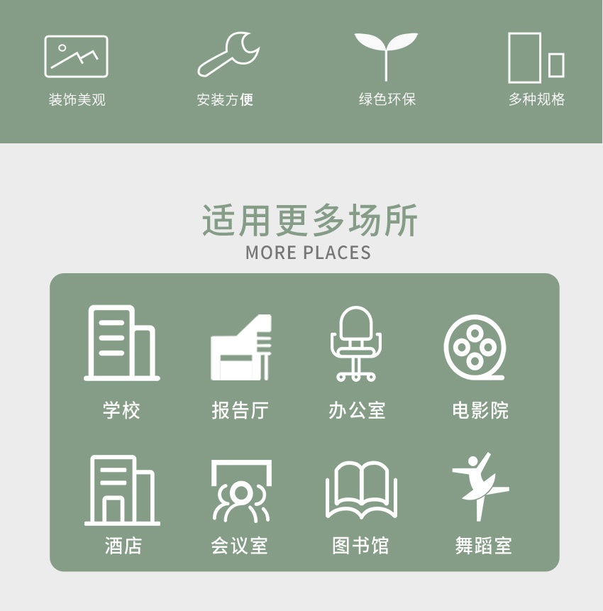 穿孔聚酯纤维吸音板适用场所