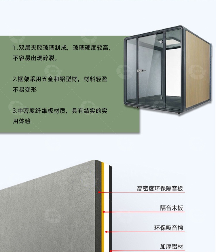 移动隔音房结构
