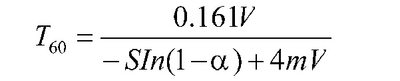 T60的计算公式